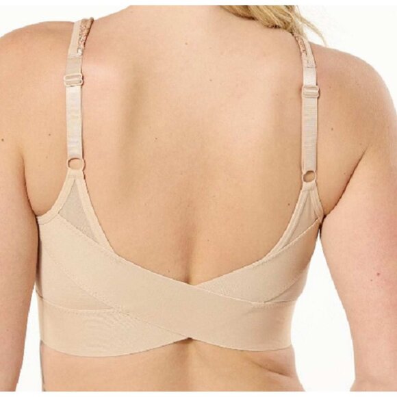 Rhonda Shear Molded Cup Bra with Cross Back Mesh Detail 2 Pack LARGE - Picture 9 of 9